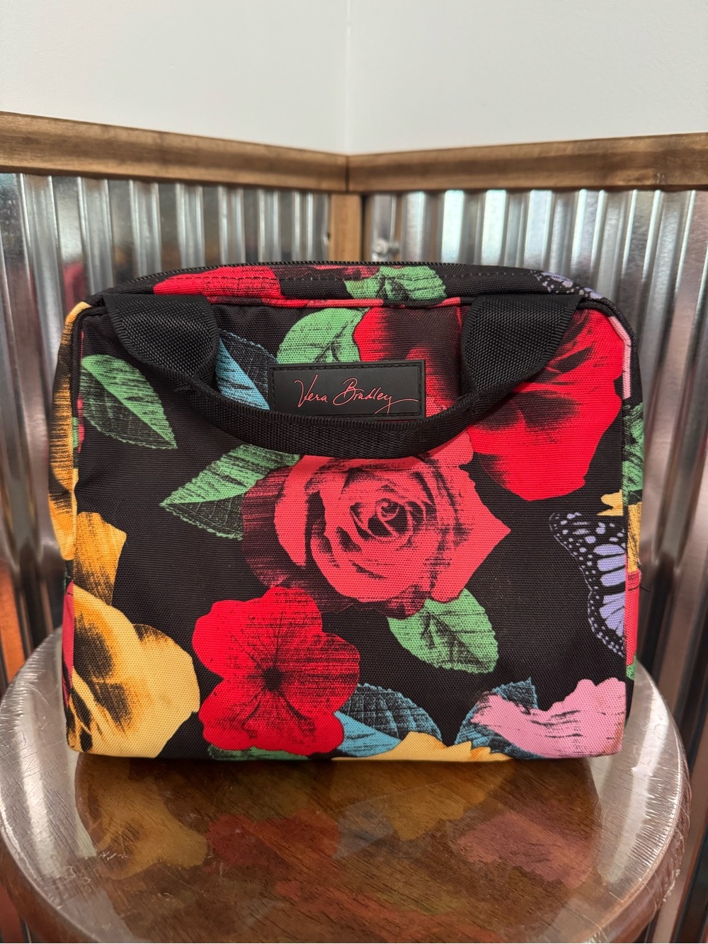Vera Bradley Havana Rose Insulated Lunch Bag 8.5x9